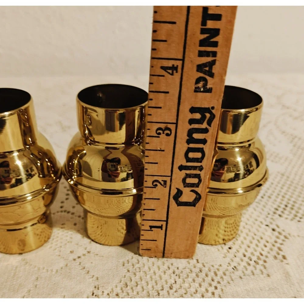 Set Of 4 Decorative Brass Joint Collars